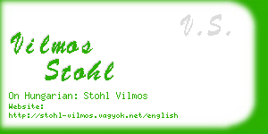 vilmos stohl business card